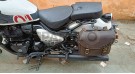 Fit For Royal Enfield Shotgun 650 Rusty Brown Leather Pannier Bags with Mounting - SPAREZO